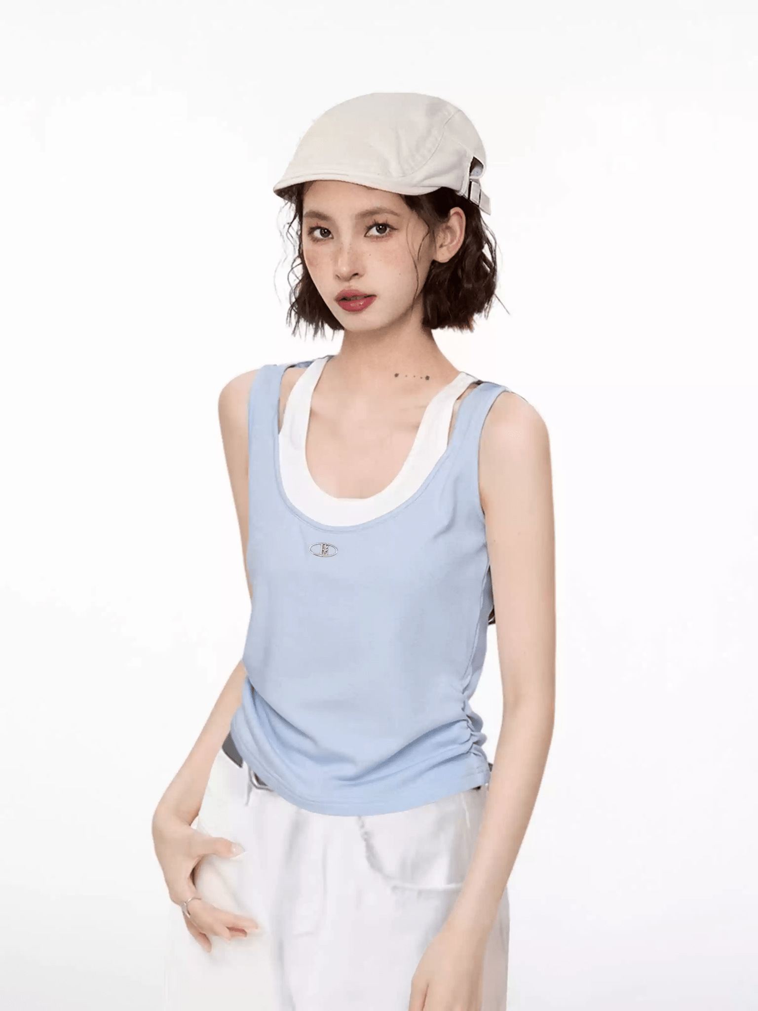 Faux Layered Wide Strap Tank Top - COPPING THREADS - CT Select