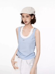 Faux Layered Wide Strap Tank Top - COPPING THREADS - CT Select