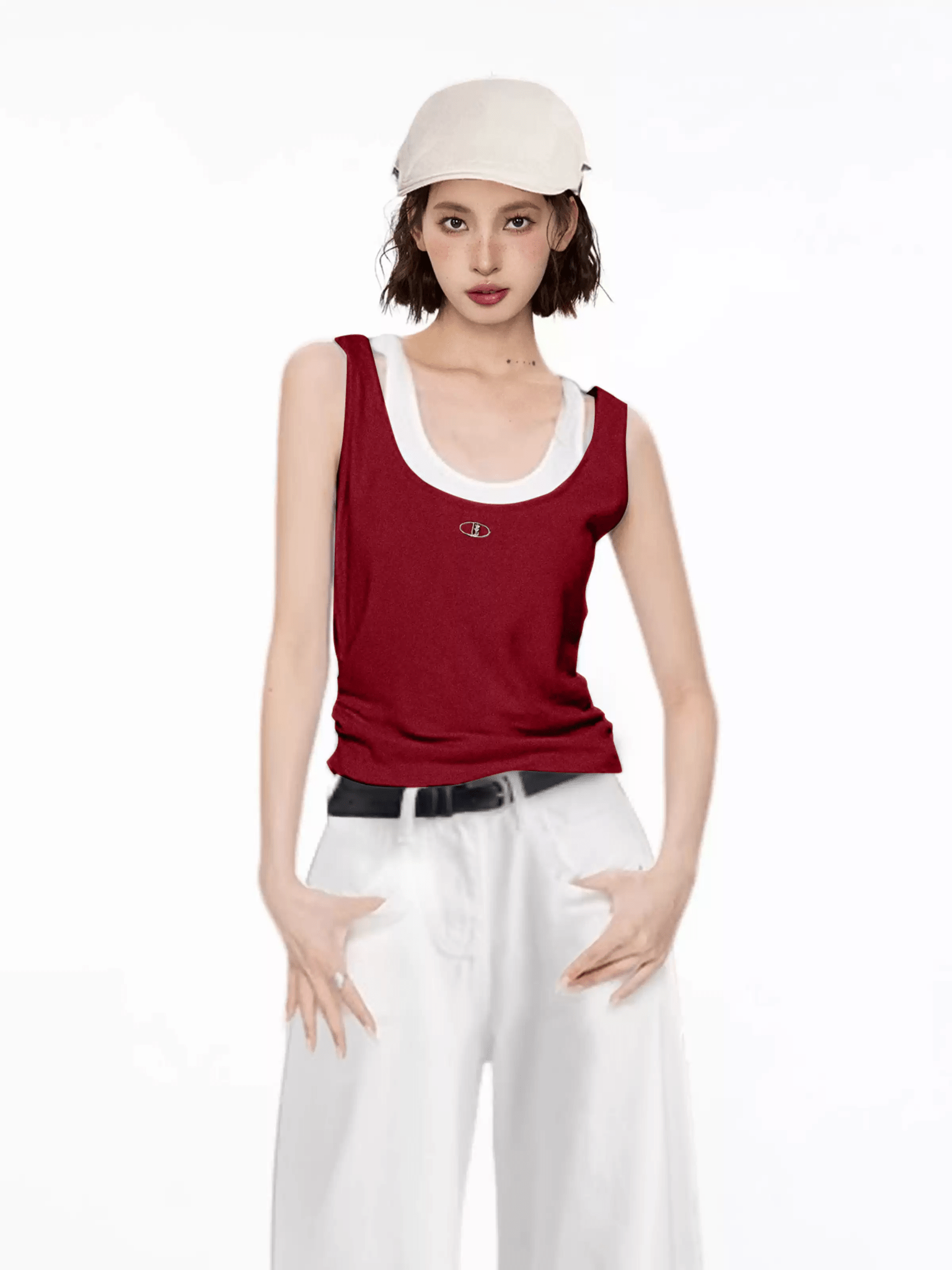 Faux Layered Wide Strap Tank Top - COPPING THREADS - CT Select Hauptbild