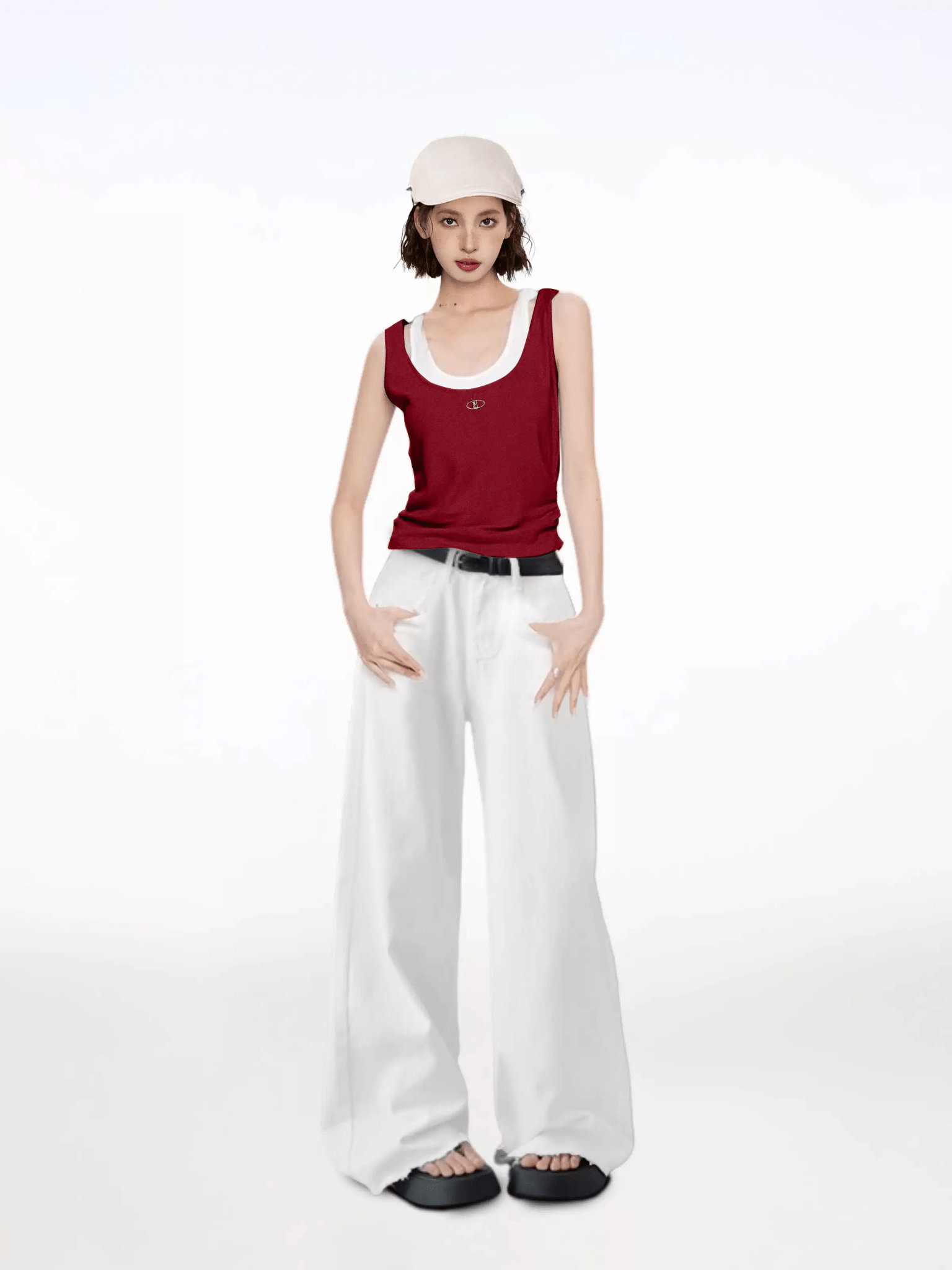 Faux Layered Wide Strap Tank Top - COPPING THREADS - CT Select