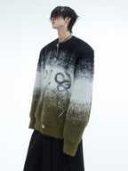 Faux Mink Snake Print Gradient Sweater - COPPING THREADS - ArguE CulturE