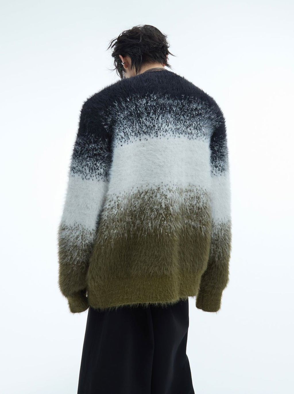Faux Mink Snake Print Gradient Sweater - COPPING THREADS - ArguE CulturE