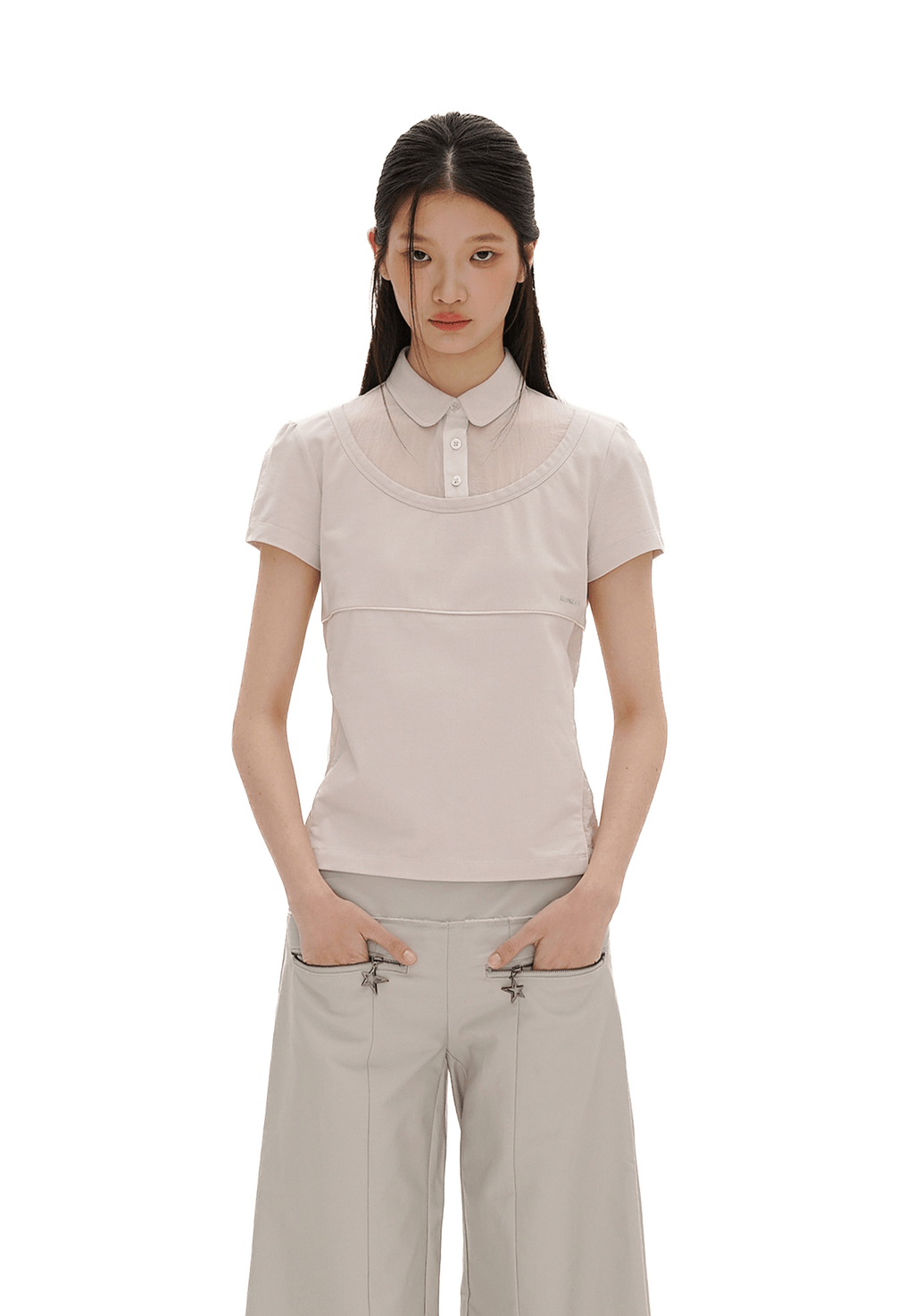Faux Two - Piece Color - Blocked Polo Tee - COPPING THREADS - MOROMORO