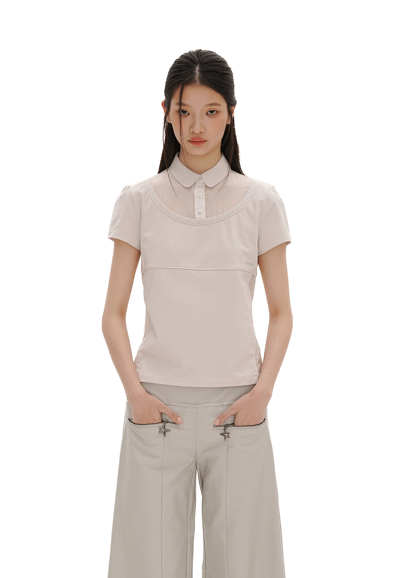 Faux Two - Piece Color - Blocked Polo Tee - COPPING THREADS - MOROMORO