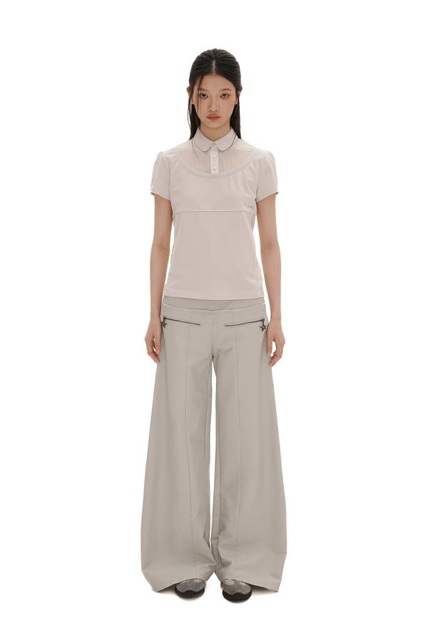 Faux Two - Piece Color - Blocked Polo Tee - COPPING THREADS - MOROMORO