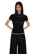 Faux Two - Piece Color - Blocked Polo Tee - COPPING THREADS - MOROMORO