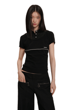 Faux Two - Piece Color - Blocked Polo Tee - COPPING THREADS - MOROMORO