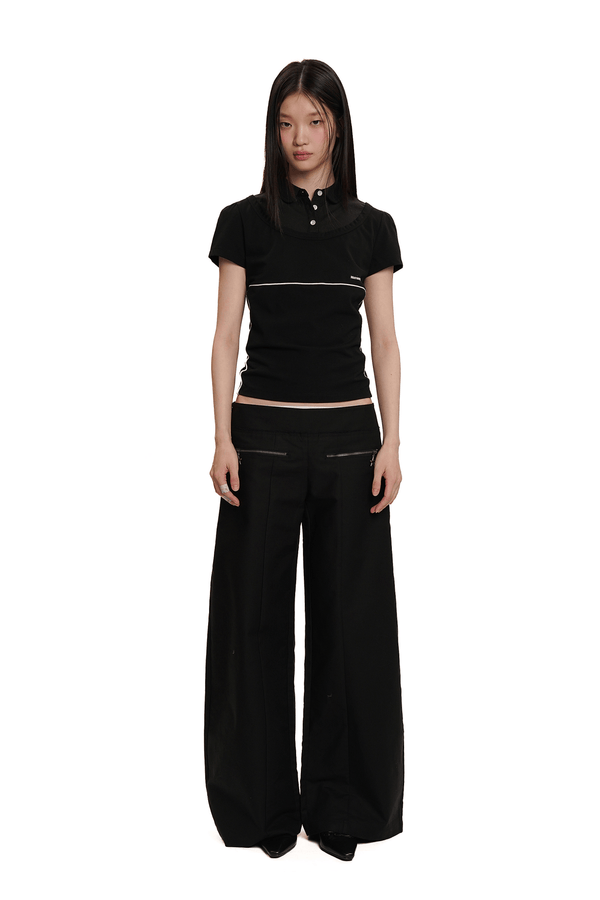 Faux Two - Piece Color - Blocked Polo Tee - COPPING THREADS - MOROMORO