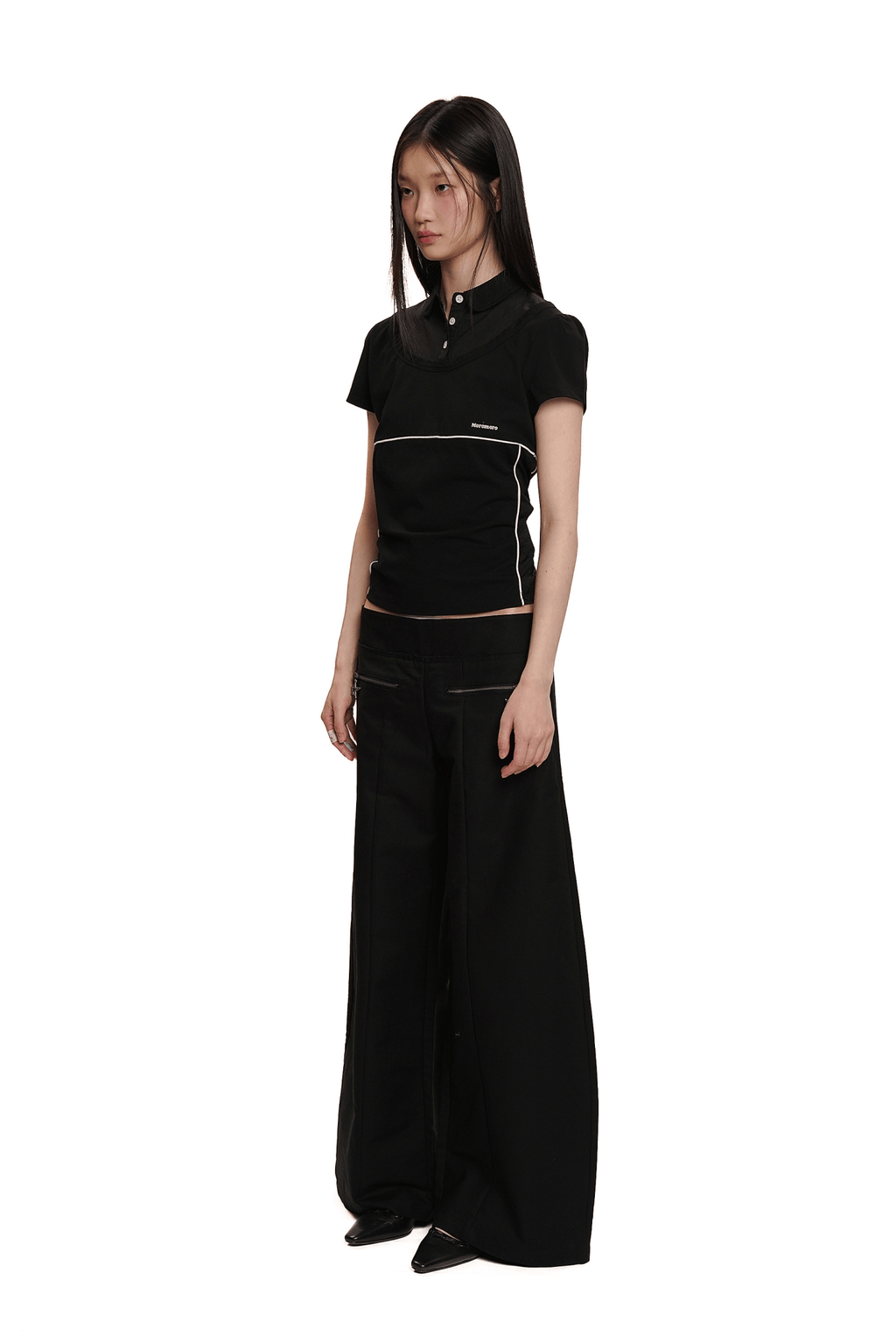 Faux Two - Piece Color - Blocked Polo Tee - COPPING THREADS - MOROMORO