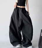 Side-Stripe Wide-Leg Parachute Pants – CT6617