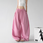 Linen-Blend Wide Leg Pants - CT66119
