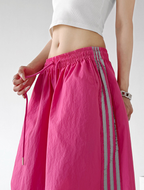 Side Stripe Parachute Pants - CT216