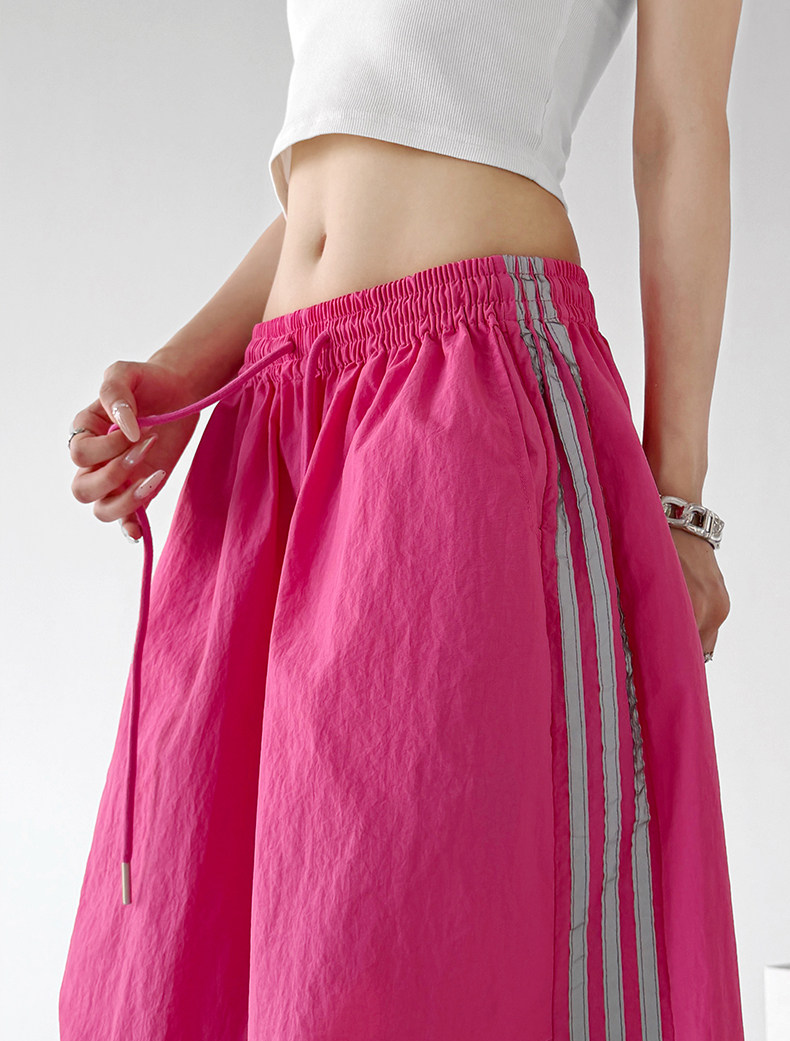 Side Stripe Parachute Pants - CT216