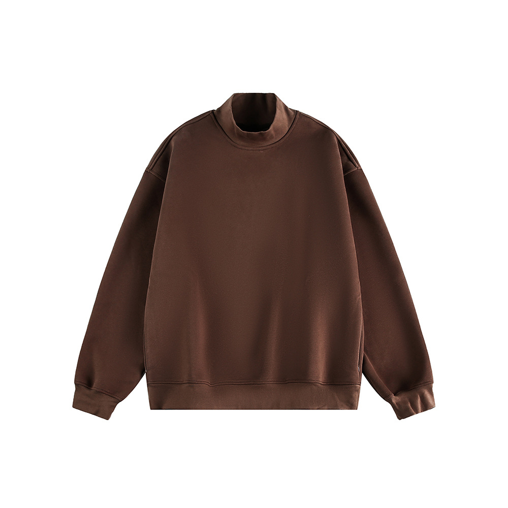 Retro Mock Neck Oversized Sweatshirt