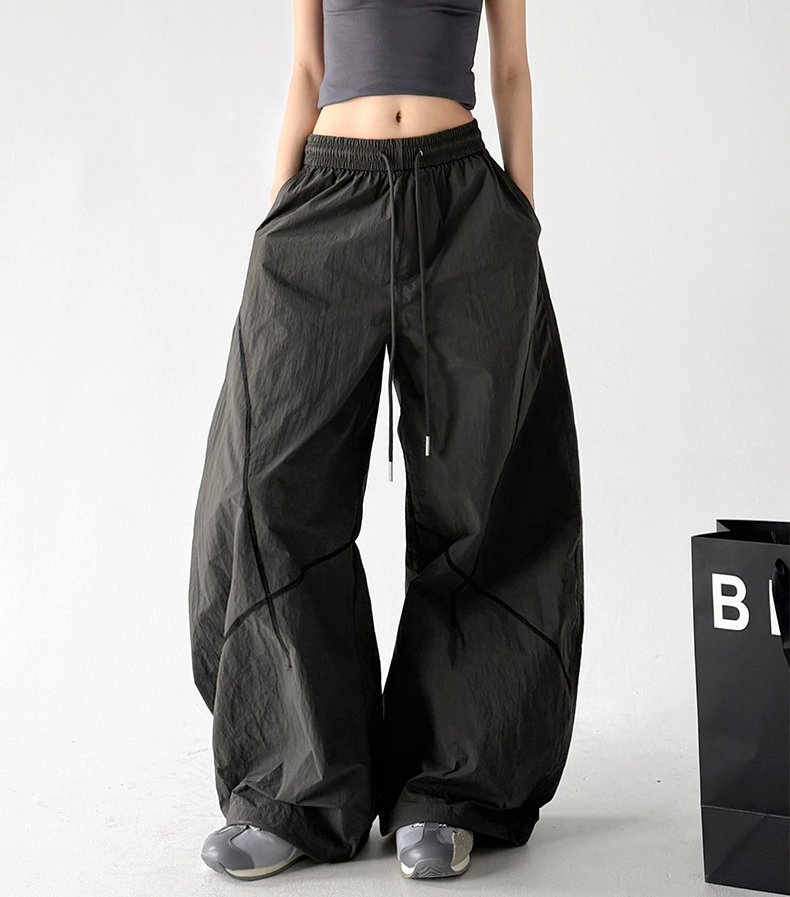 Contrast Seam Balloon Cargo Pants - CT858