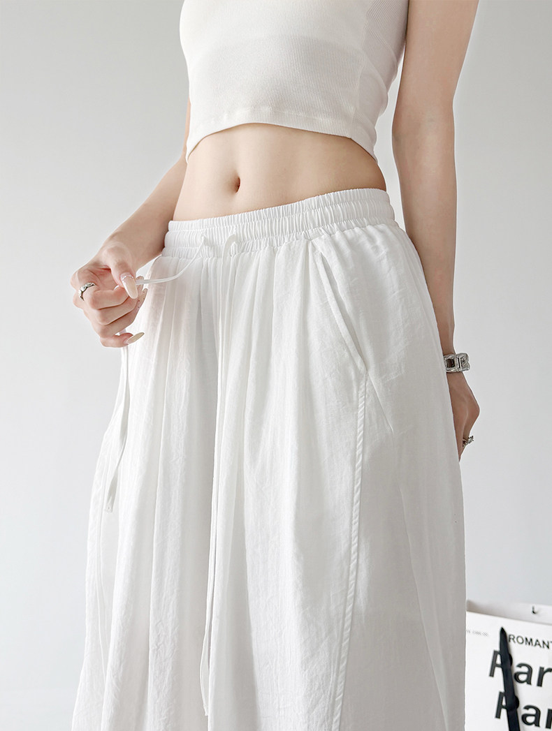 Soft Drape Linen-Blend Wide Leg Pants - CT6234