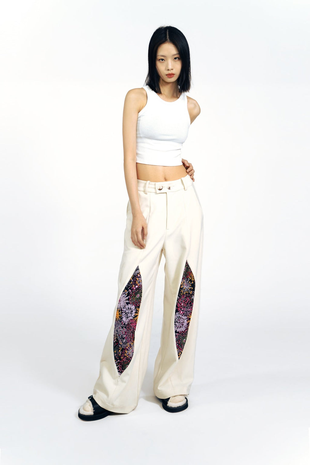 Fireworks Embroidered Straight - leg Pants - COPPING THREADS - APRIORITY