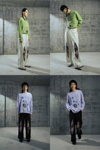 Fireworks Embroidered Straight - leg Pants - COPPING THREADS - APRIORITY