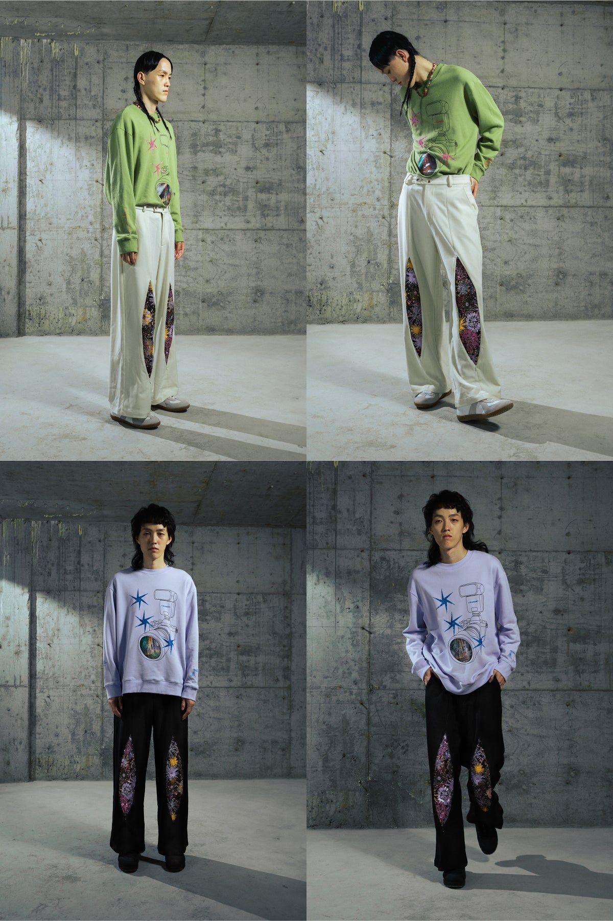 Fireworks Embroidered Straight - leg Pants - COPPING THREADS - APRIORITY