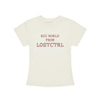 Fitted Cross - Stitch Lettering Crop Tee - COPPING THREADS - LOSTCTRL