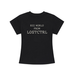 Fitted Cross - Stitch Lettering Crop Tee - COPPING THREADS - LOSTCTRL
