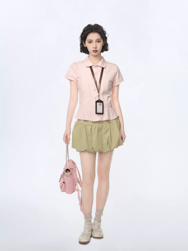 Fitted Polo Collar Shirt Main Image