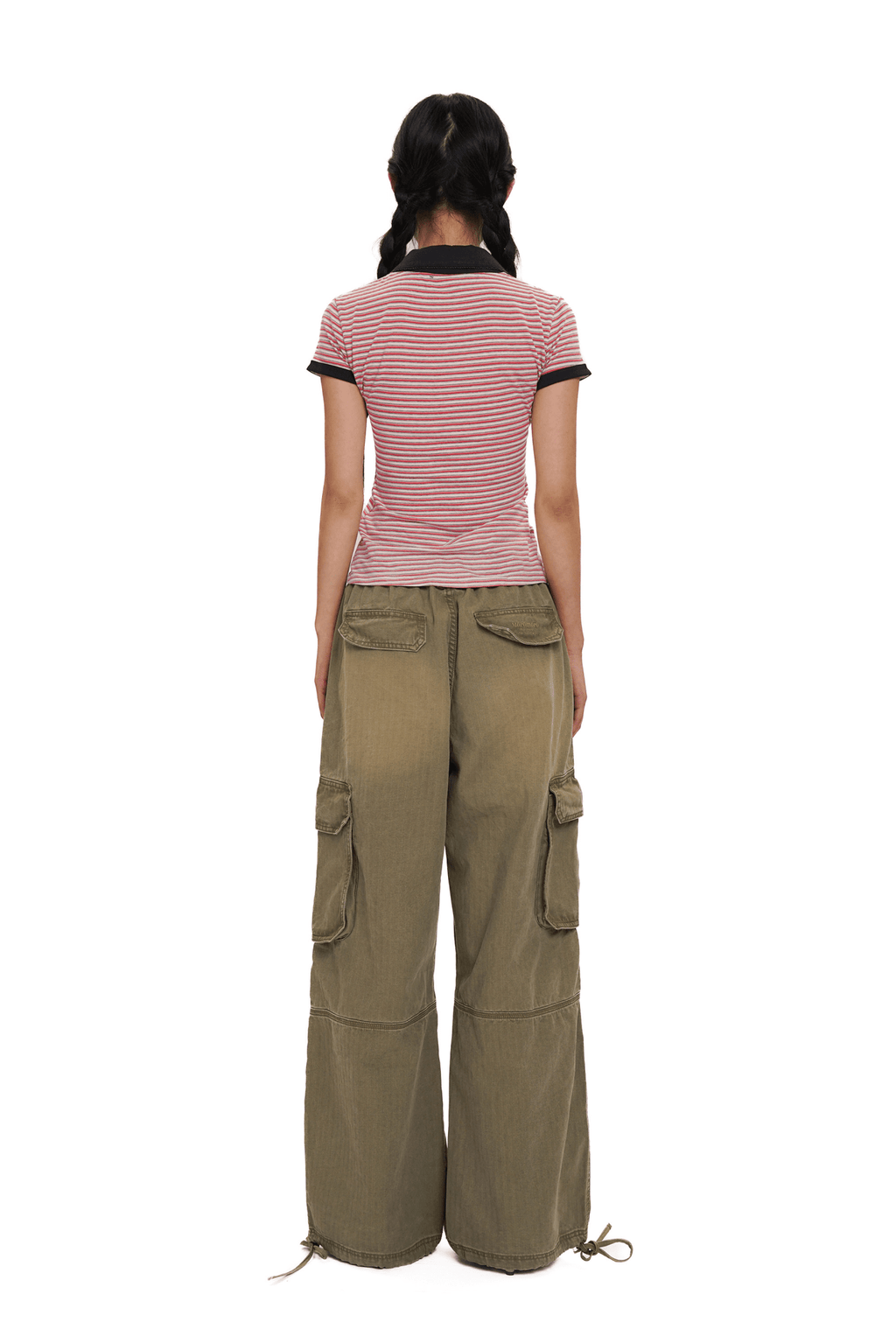 Fitted Vintage Stripe V - Neck Polo Tee - COPPING THREADS - MOROMORO