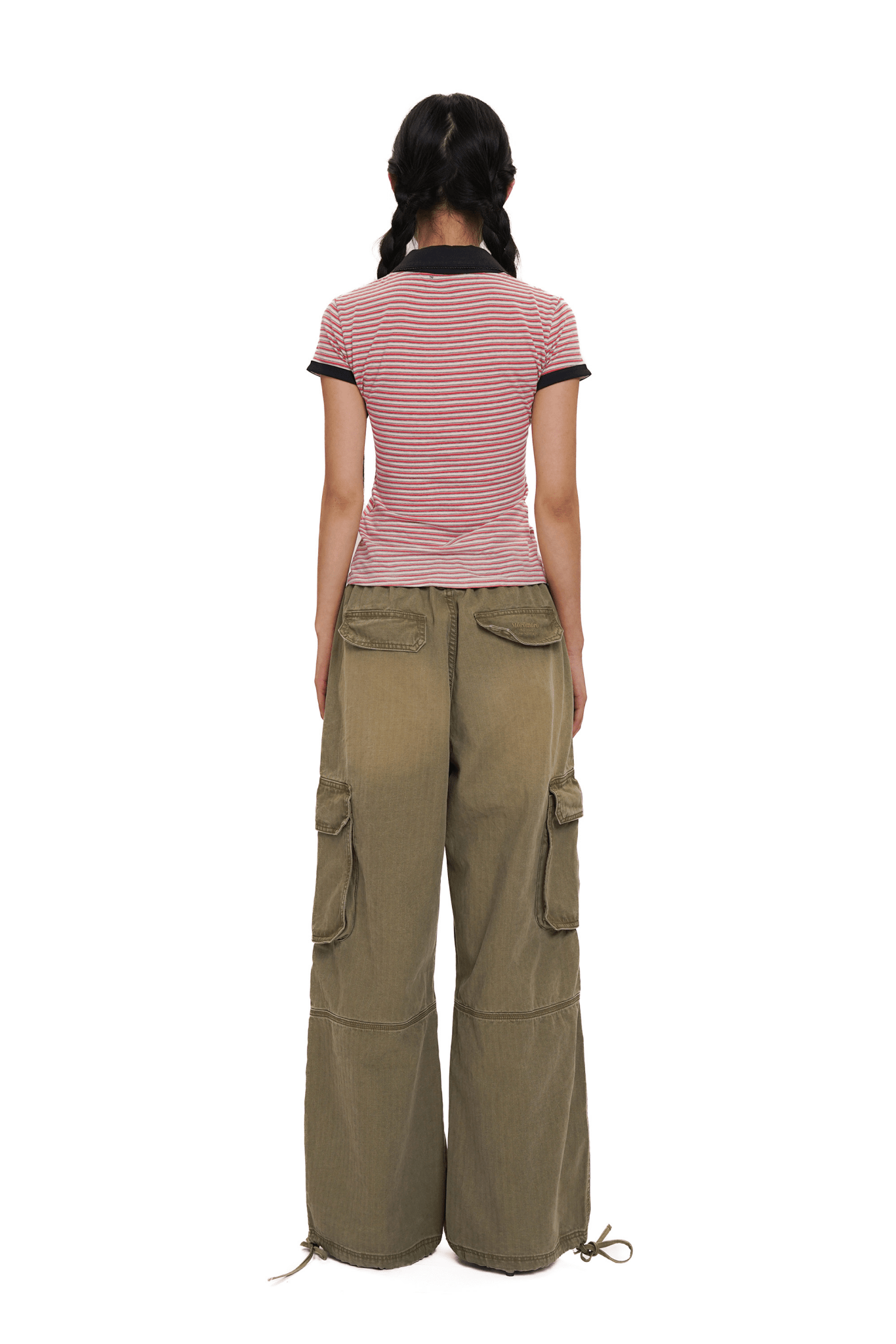 Fitted Vintage Stripe V - Neck Polo Tee - COPPING THREADS - MOROMORO