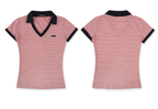 Fitted Vintage Stripe V - Neck Polo Tee - COPPING THREADS - MOROMORO