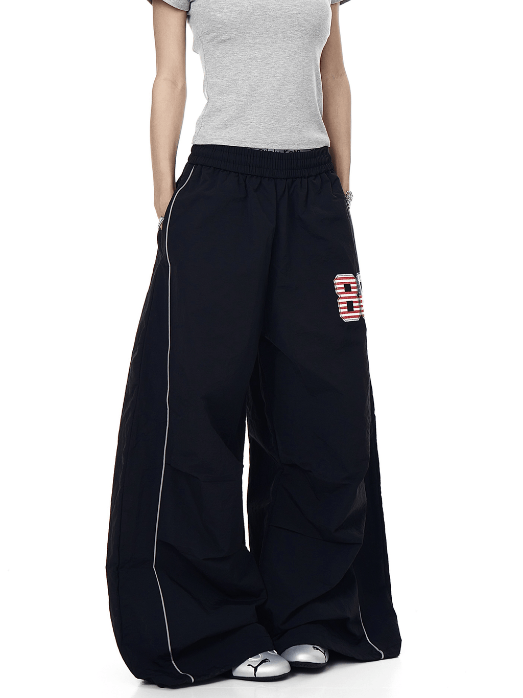 Flag "80" Patch Quick - Dry Wide - Leg Parachute Pants - COPPING THREADS - CT Select