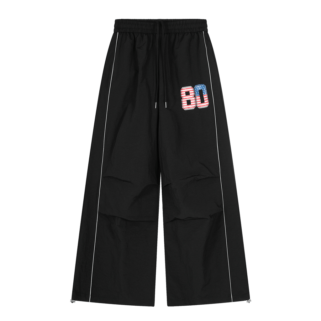 Flag "80" Patch Quick - Dry Wide - Leg Parachute Pants - COPPING THREADS - CT Select
