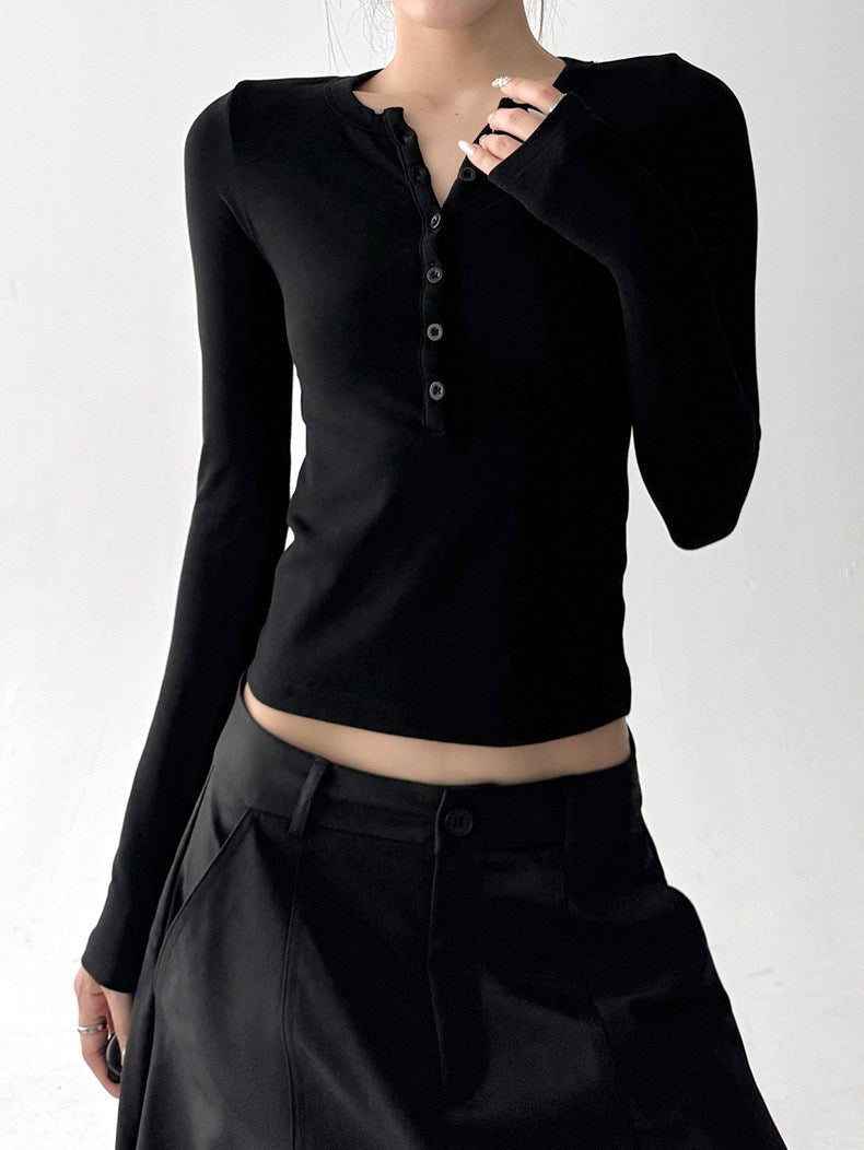Fleece-Lined Fitted Henley Top - CT5141 - COPPING THREADS - CT ORIGINALS