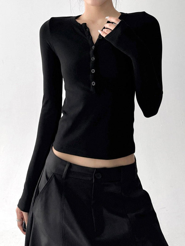 Fleece-Lined Fitted Henley Top - CT5141 - COPPING THREADS - CT ORIGINALS