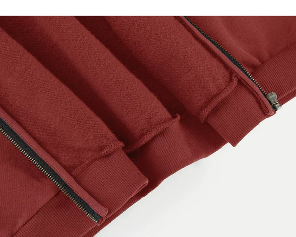 Fleece-Lined Oversized Zip Hoodie - COPPING THREADS - IDLT
