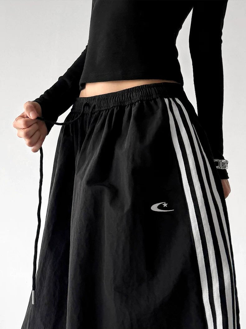 Fleece-Lined Triple-Stripe Wide-Leg Pants - COPPING THREADS - CT ORIGINALS
