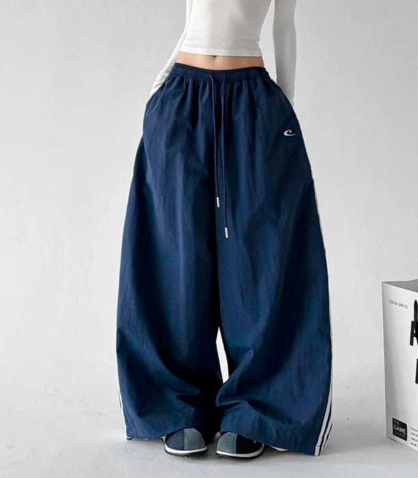 Fleece-Lined Triple-Stripe Wide-Leg Pants - COPPING THREADS - CT ORIGINALS