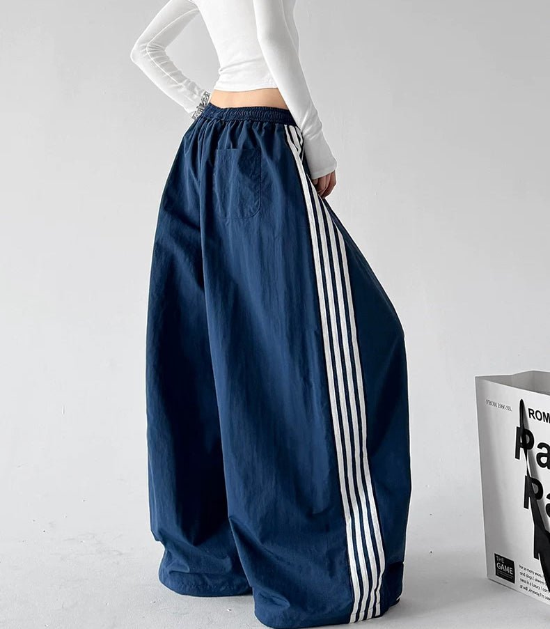 Fleece-Lined Triple-Stripe Wide-Leg Pants - COPPING THREADS - CT ORIGINALS