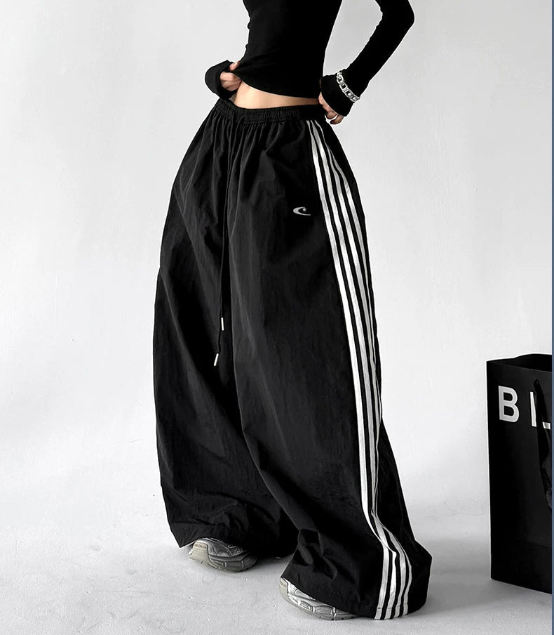 Fleece-Lined Triple-Stripe Wide-Leg Pants - COPPING THREADS - CT ORIGINALS