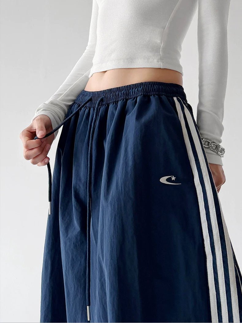 Fleece-Lined Triple-Stripe Wide-Leg Pants - COPPING THREADS - CT ORIGINALS