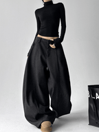 Fleece‑Lined High‑Waist Balloon Wide‑Leg Sweatpants - COPPING THREADS - CT Select