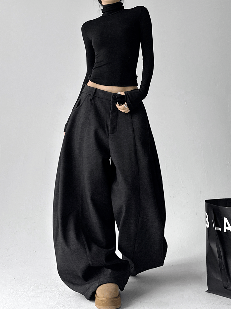 Fleece‑Lined High‑Waist Balloon Wide‑Leg Sweatpants - COPPING THREADS - CT Select