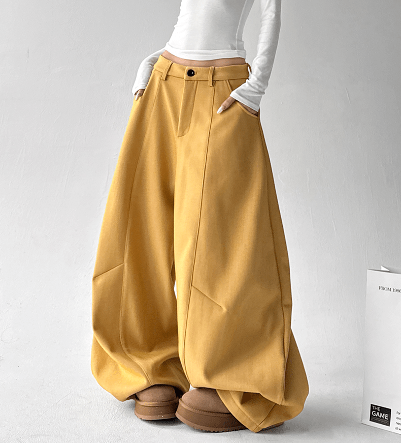 Fleece‑Lined High‑Waist Balloon Wide‑Leg Sweatpants Secondary image
