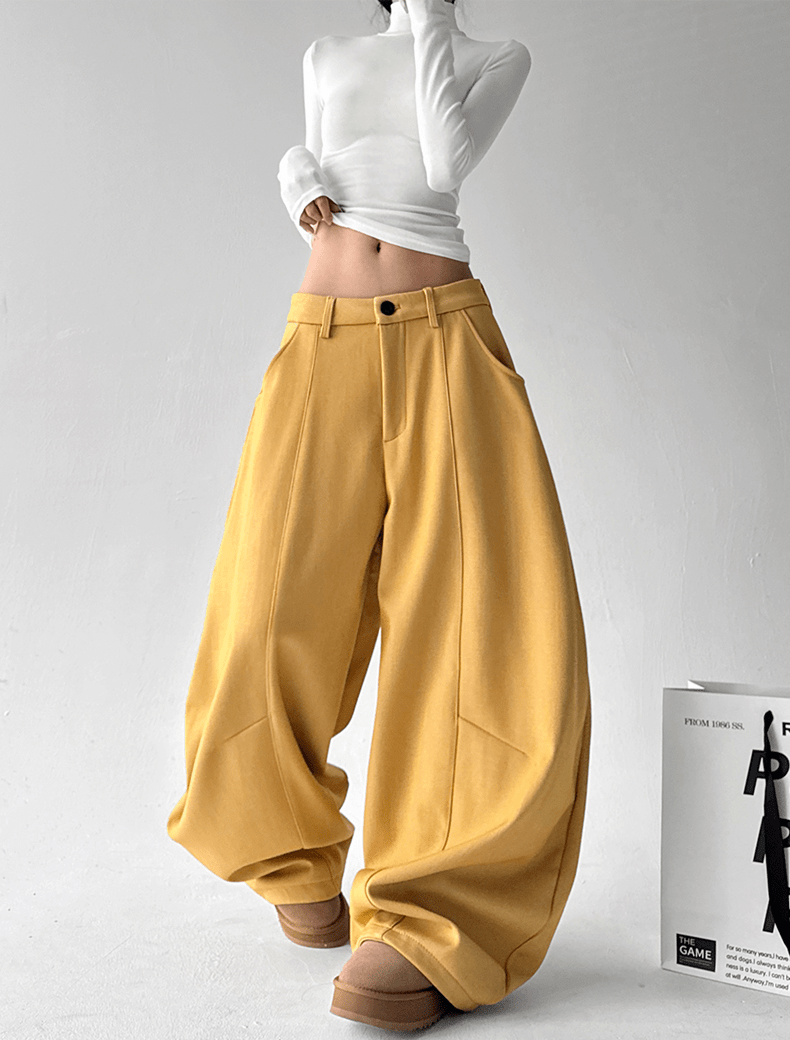 Fleece‑Lined High‑Waist Balloon Wide‑Leg Sweatpants - COPPING THREADS - CT Select