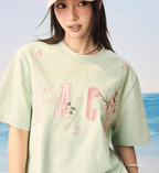 Floral Appliqué Logo Tee - COPPING THREADS - Harsh and Cruel