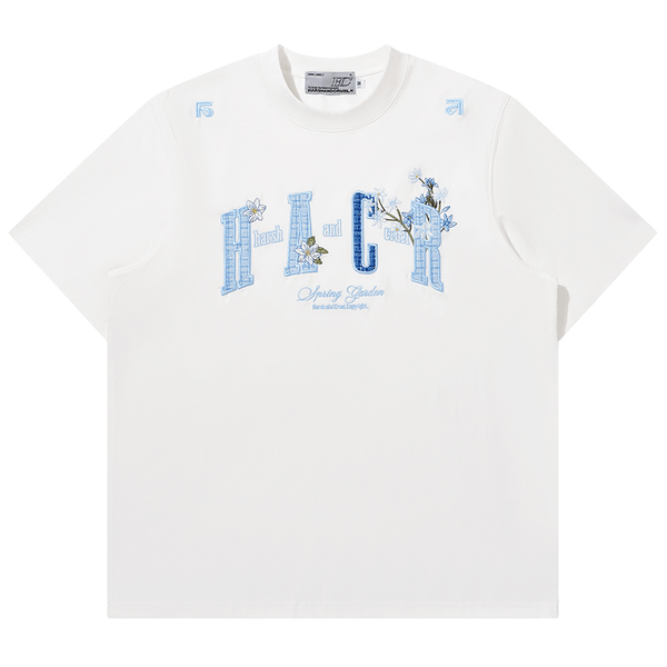 Floral Appliqué Logo Tee - COPPING THREADS - Harsh and Cruel