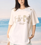 Floral Appliqué Logo Tee - COPPING THREADS - Harsh and Cruel