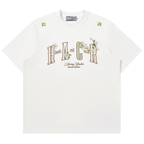 Floral Appliqué Logo Tee - COPPING THREADS - Harsh and Cruel