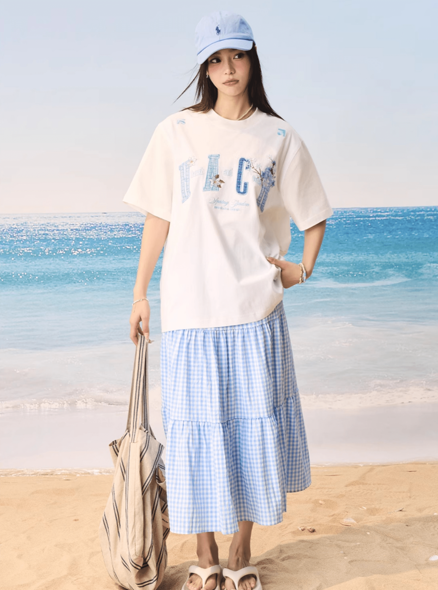 Floral Appliqué Logo Tee - COPPING THREADS - Harsh and Cruel