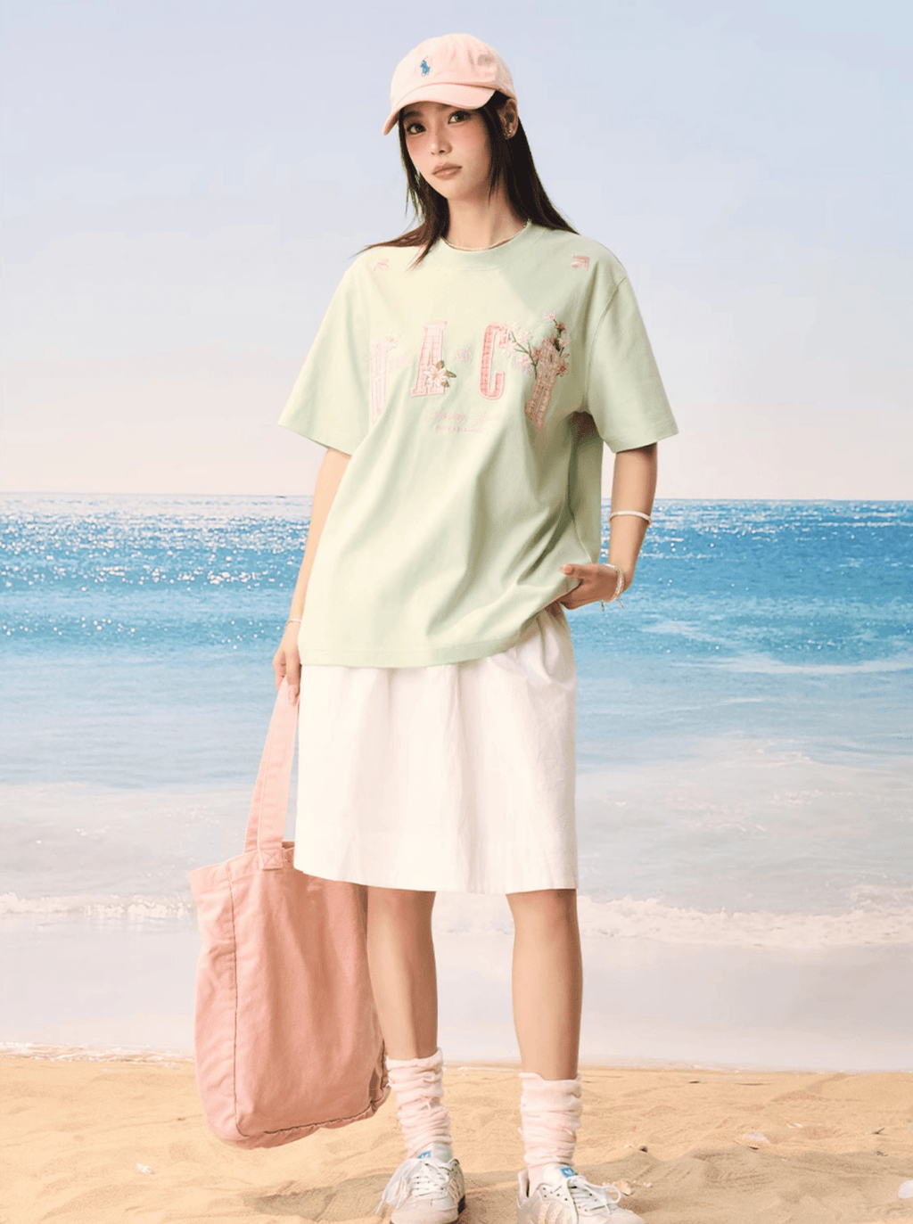 Floral Appliqué Logo Tee - COPPING THREADS - Harsh and Cruel