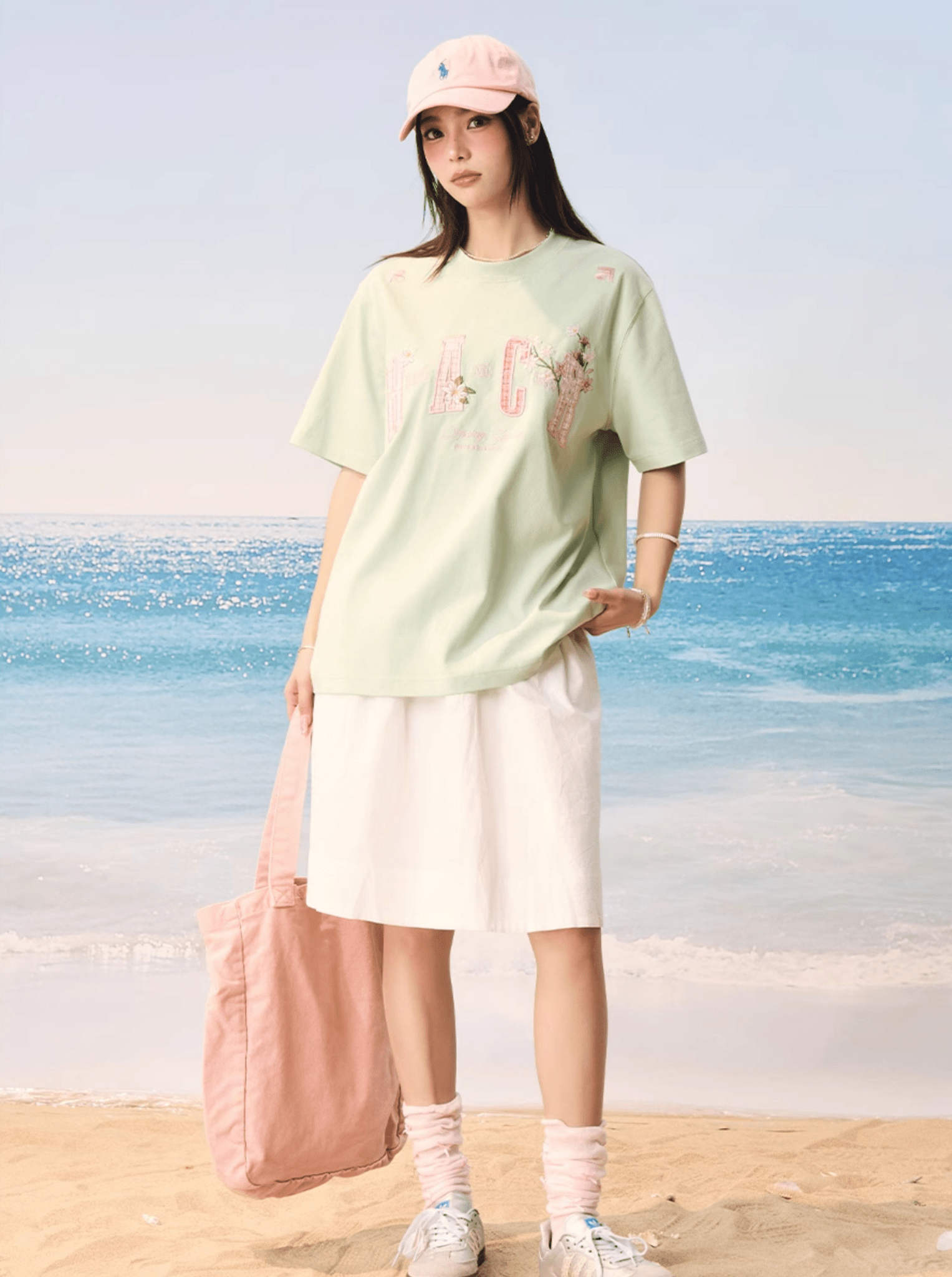 Floral Appliqué Logo Tee - COPPING THREADS - Harsh and Cruel